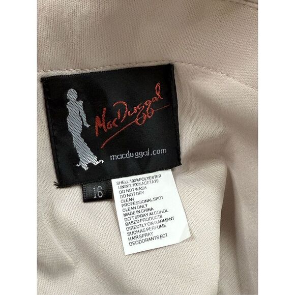 Mac Duggal 20255 Embroidered Lace Wrap Illusion A-Line Gown Lilac Size 16 - Picture 12 of 13